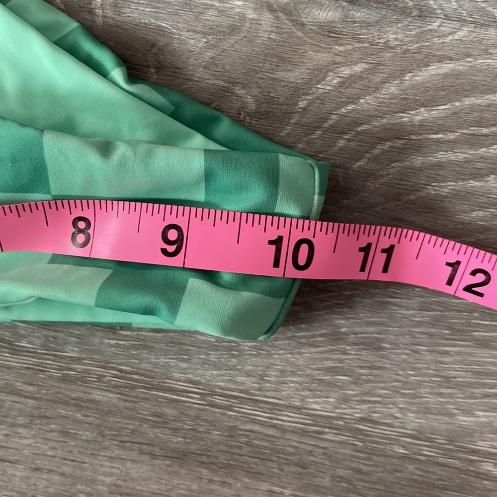 Fashion Nova Swim Green Block Pattern String Bikini Bottom NWOT - Picture 4 of 5